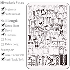 Bow Stamping Plate - Collage Cute Style Nail Art for DIY Manicure Salon Design Supplies Tools