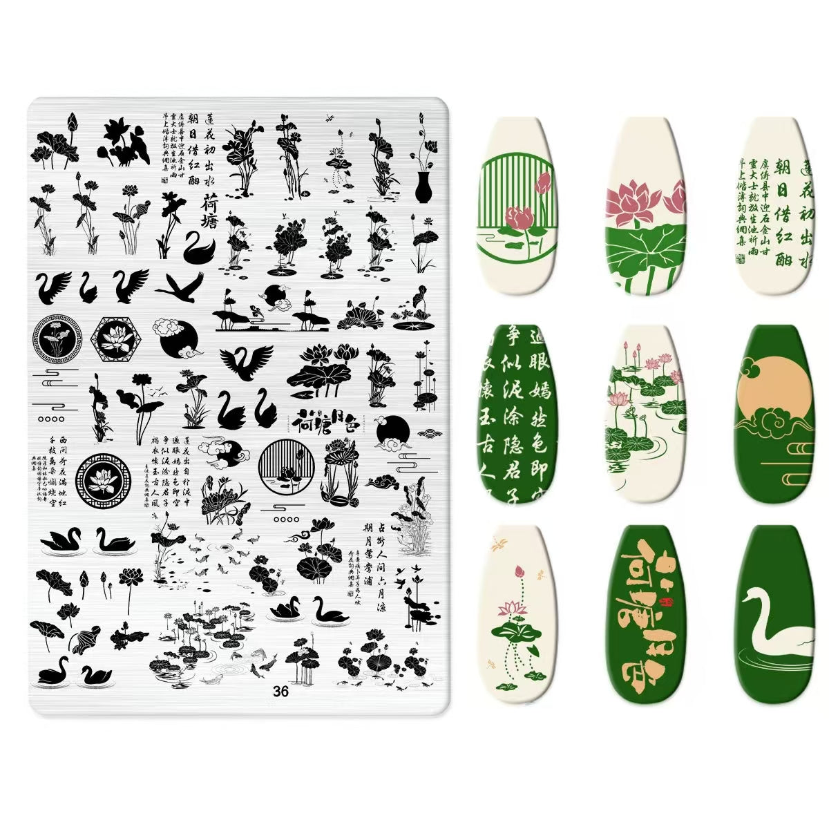 Flowers Theme Nail Art Stamping Plate for DIY Manicure Salon Design Supplies Tools