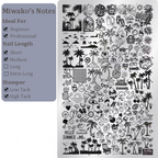 Ocean-themed Stamping Plate -Vacation style Nail Art for DIY Manicure Salon Design Supplies Tools