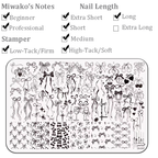 Bow Stamping Plate - Collage Cute Style Nail Art for DIY Manicure Salon Design Supplies Tools