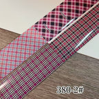 Plaid Pattern Foil Transfer - 1 Roll with Box Checkered Nail Art Colorful Prints Decals for DIY Decorations Supplies Design