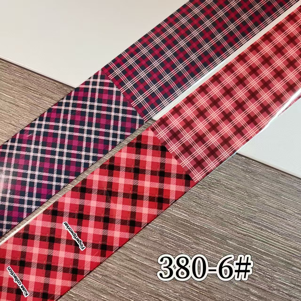 Plaid Pattern Foil Transfer - 1 Roll with Box Checkered Nail Art Colorful Prints Decals for DIY Decorations Supplies Design