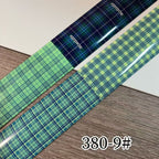 Plaid Pattern Foil Transfer - 1 Roll with Box Checkered Nail Art Colorful Prints Decals for DIY Decorations Supplies Design
