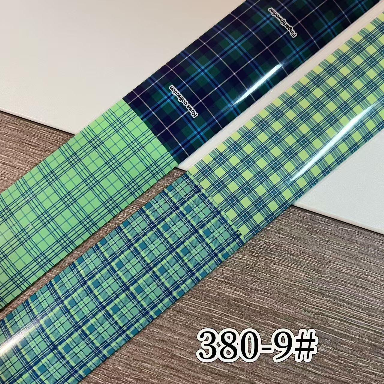 Plaid Pattern Foil Transfer - 1 Roll with Box Checkered Nail Art Colorful Prints Decals for DIY Decorations Supplies Design