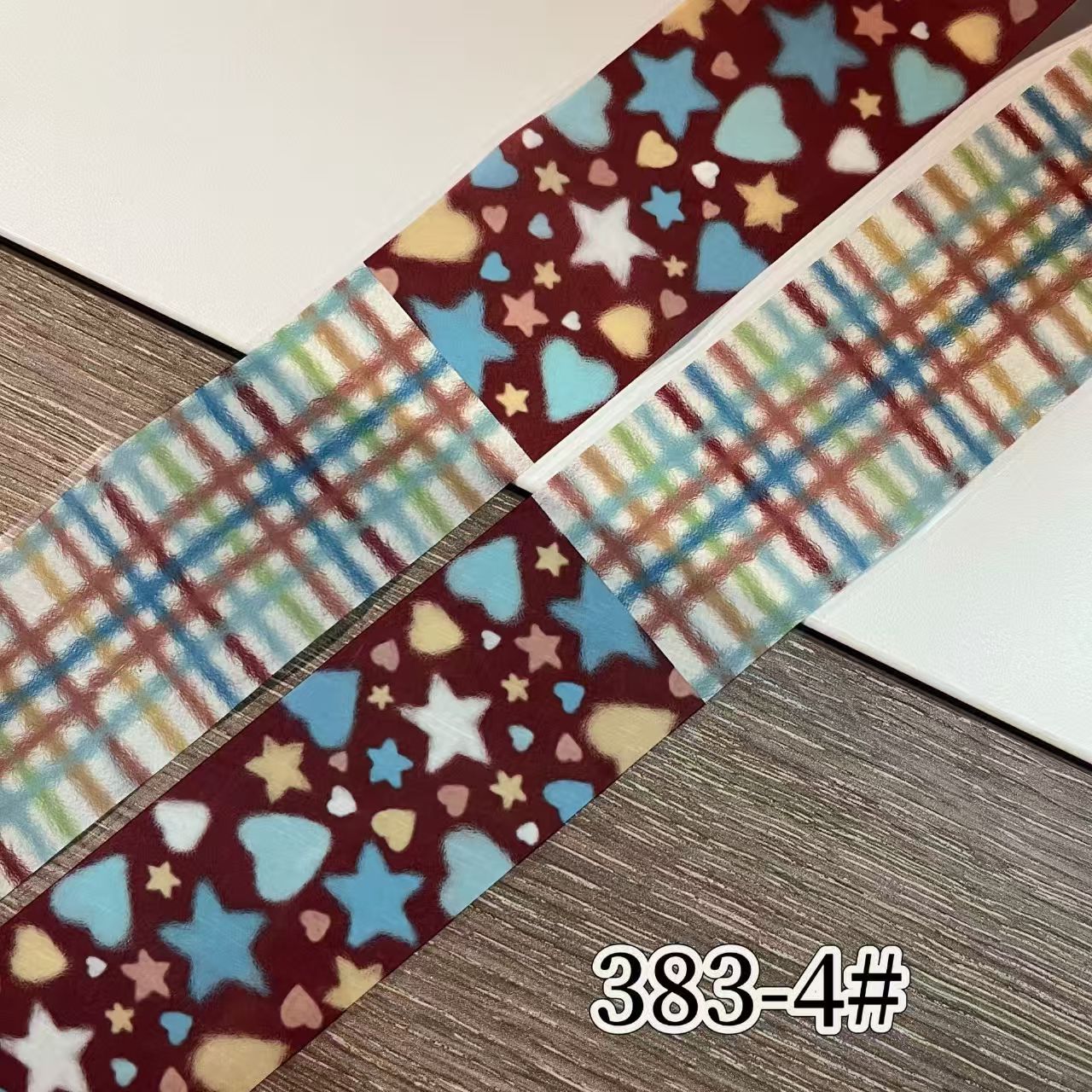 Plaid Pattern Foil Transfer - 1 Roll with Box Checkered Nail Art Colorful Prints Decals for DIY Decorations Supplies Design