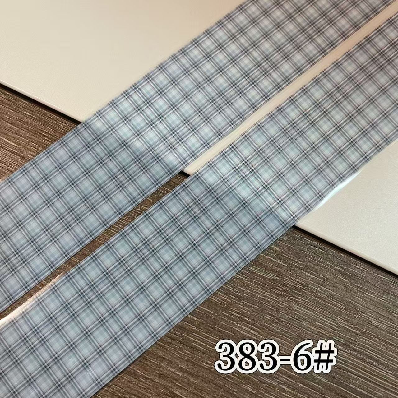 Plaid Pattern Foil Transfer - 1 Roll with Box Checkered Nail Art Colorful Prints Decals for DIY Decorations Supplies Design