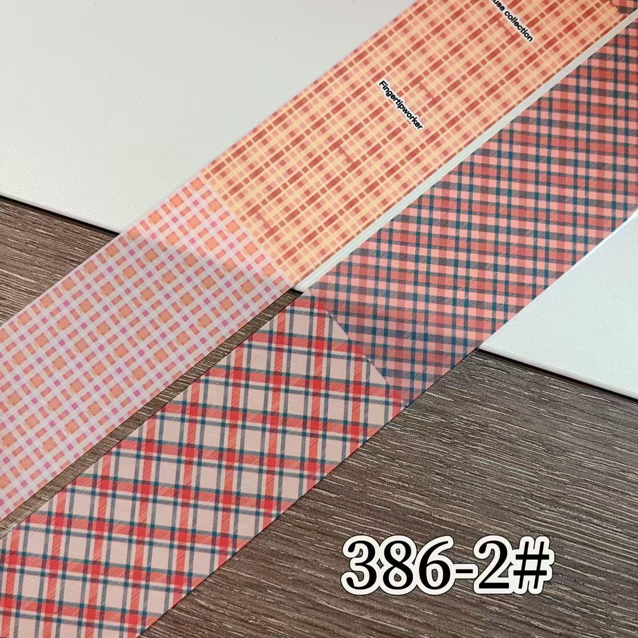 Plaid Pattern Foil Transfer - 1 Roll with Box Checkered Nail Art Colorful Prints Decals for DIY Decorations Supplies Design