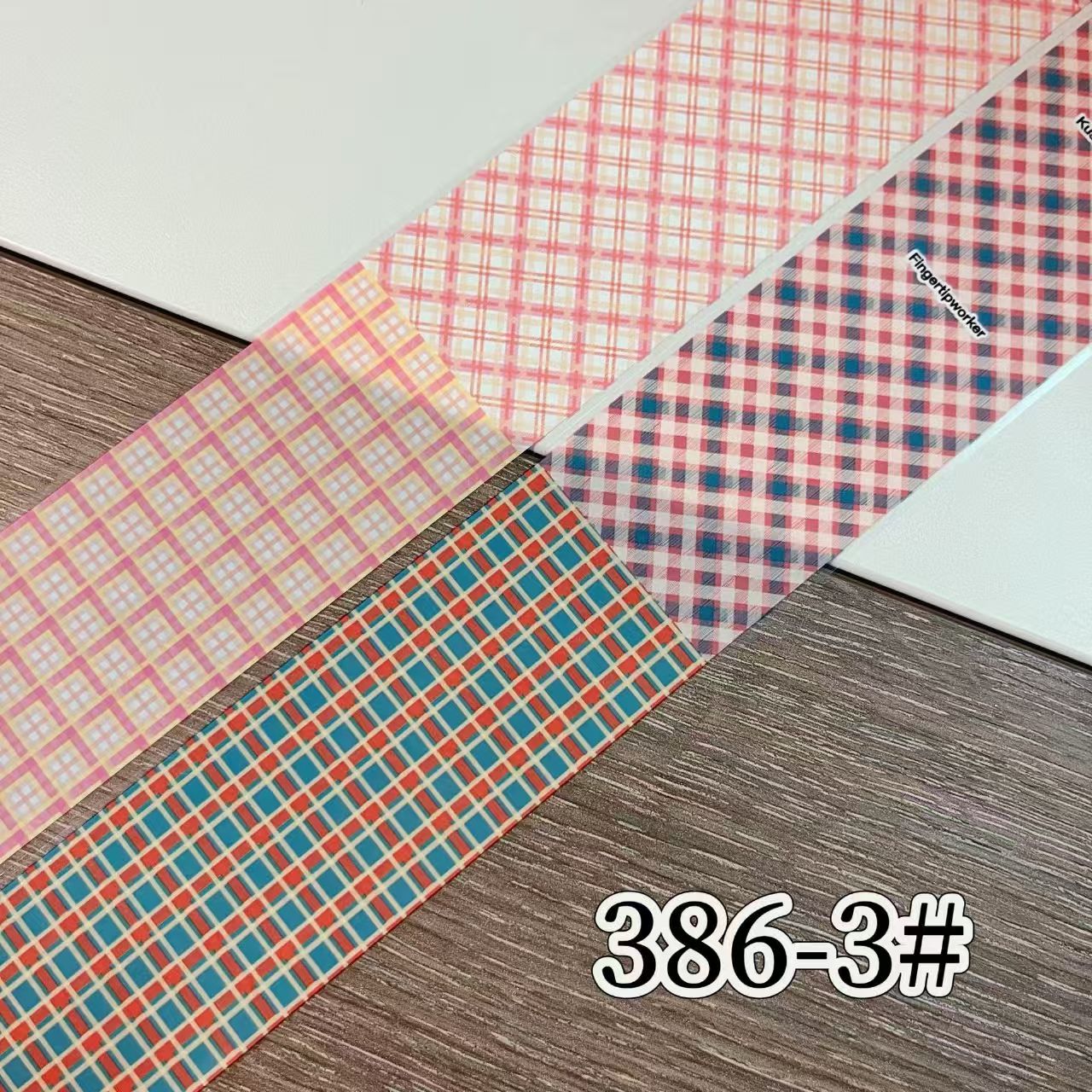 Plaid Pattern Foil Transfer - 1 Roll with Box Checkered Nail Art Colorful Prints Decals for DIY Decorations Supplies Design