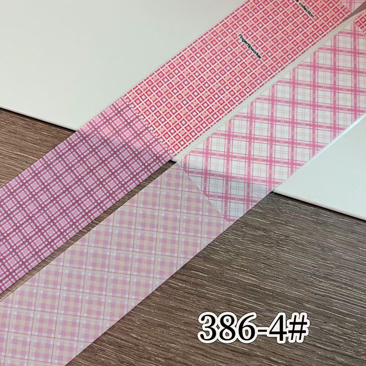 Plaid Pattern Foil Transfer - 1 Roll with Box Checkered Nail Art Colorful Prints Decals for DIY Decorations Supplies Design