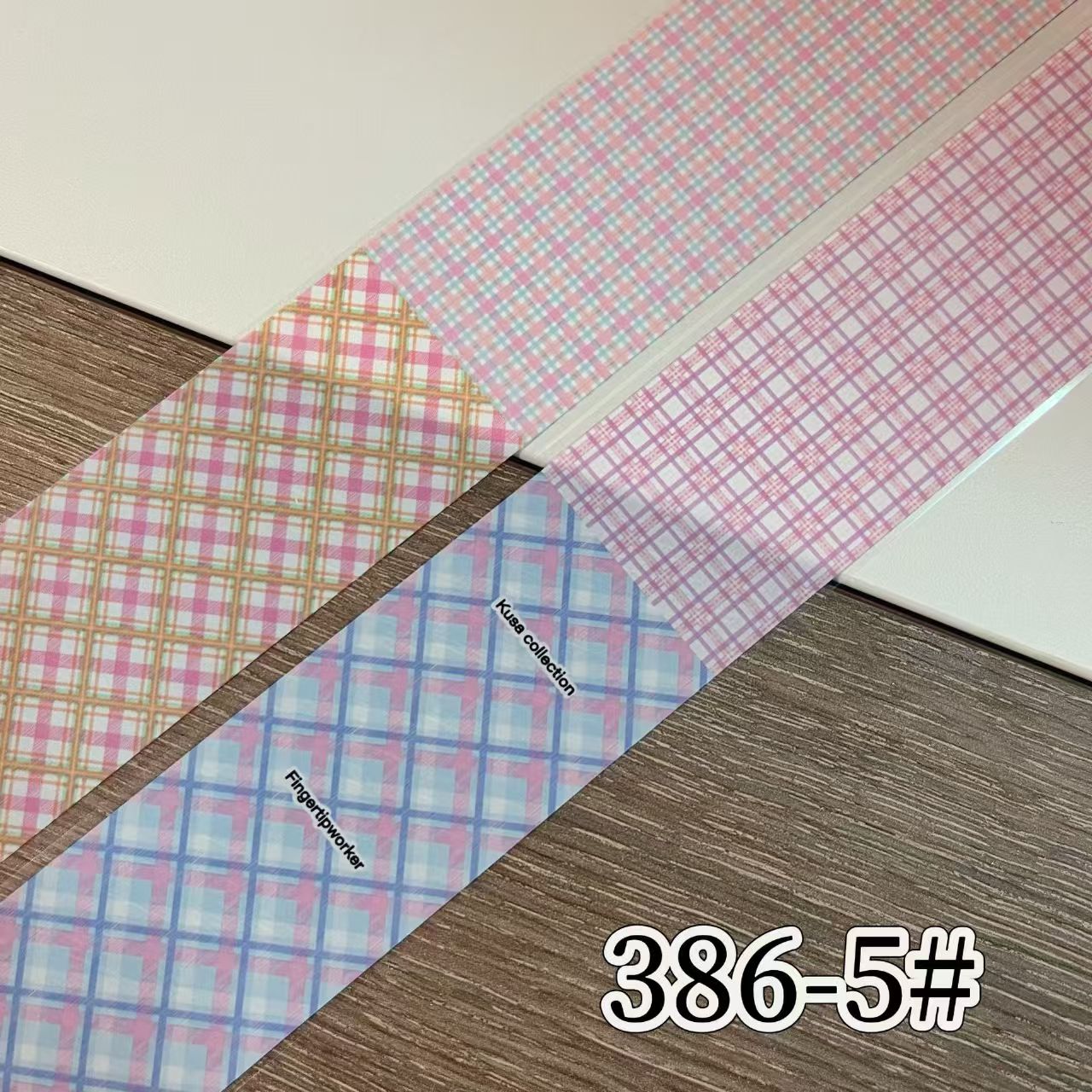 Plaid Pattern Foil Transfer - 1 Roll with Box Checkered Nail Art Colorful Prints Decals for DIY Decorations Supplies Design