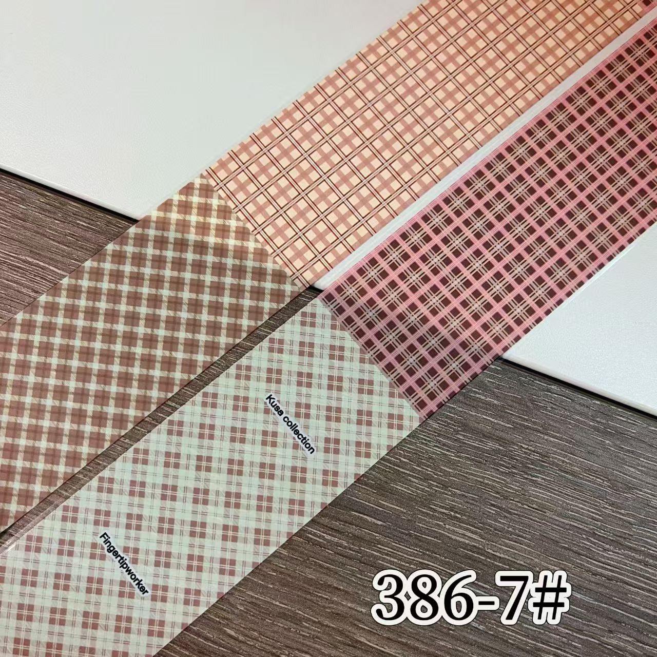 Plaid Pattern Foil Transfer - 1 Roll with Box Checkered Nail Art Colorful Prints Decals for DIY Decorations Supplies Design