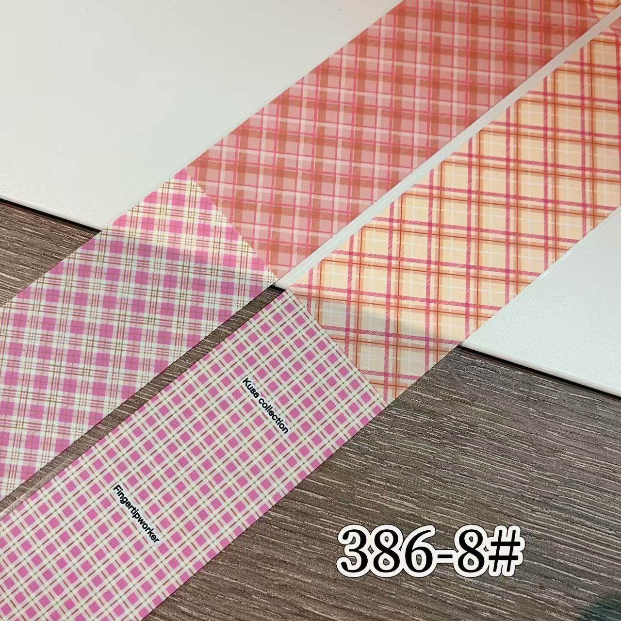 Plaid Pattern Foil Transfer - 1 Roll with Box Checkered Nail Art Colorful Prints Decals for DIY Decorations Supplies Design