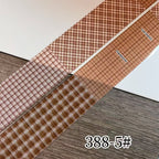 Plaid Pattern Foil Transfer - 1 Roll with Box Checkered Nail Art Colorful Prints Decals for DIY Decorations Supplies Design