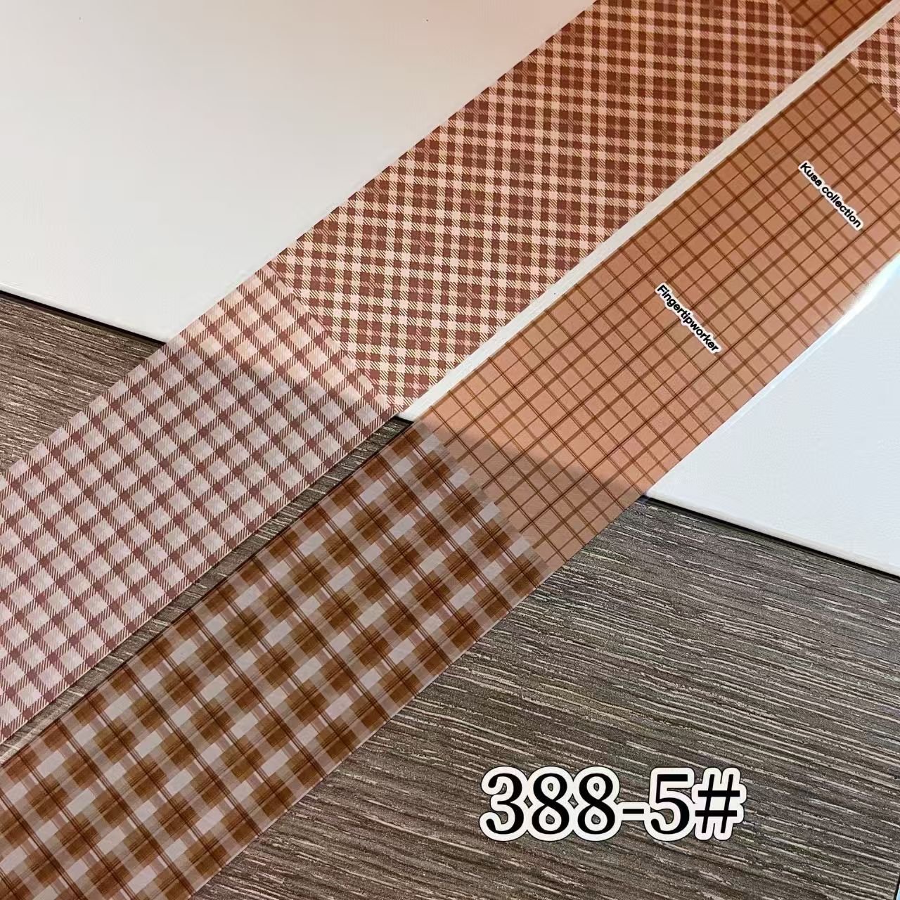 Plaid Pattern Foil Transfer - 1 Roll with Box Checkered Nail Art Colorful Prints Decals for DIY Decorations Supplies Design