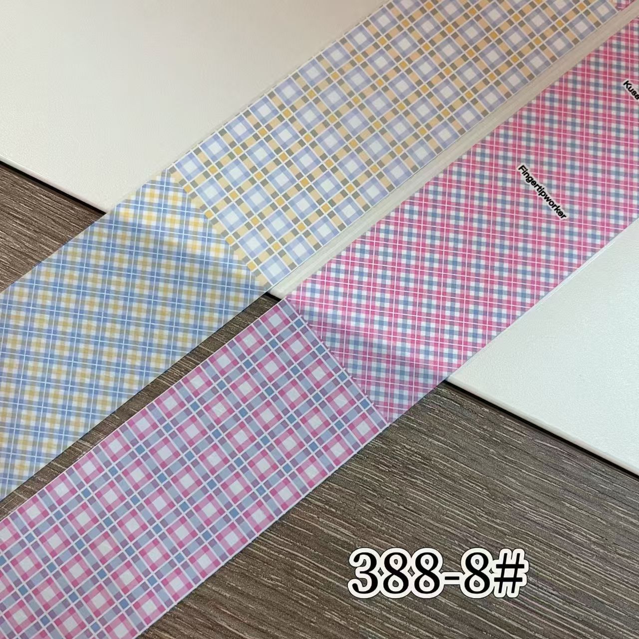 Plaid Pattern Foil Transfer - 1 Roll with Box Checkered Nail Art Colorful Prints Decals for DIY Decorations Supplies Design