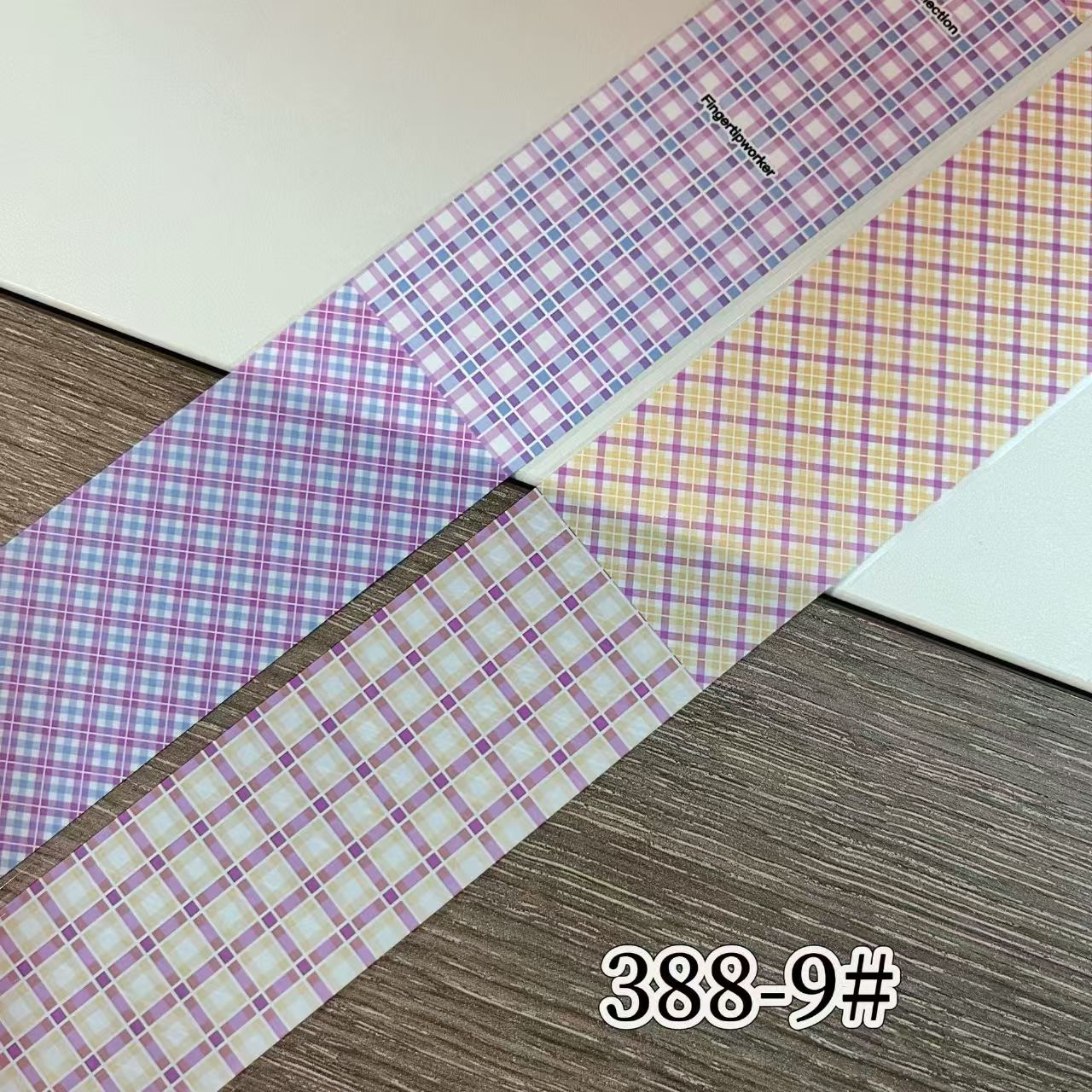 Plaid Pattern Foil Transfer - 1 Roll with Box Checkered Nail Art Colorful Prints Decals for DIY Decorations Supplies Design