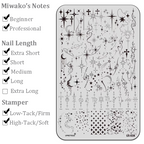 Star Stamping Plate - Zodiac Galaxy Pentagram Starburst Nail Art for DIY Manicure Salon Design Supplies Tools