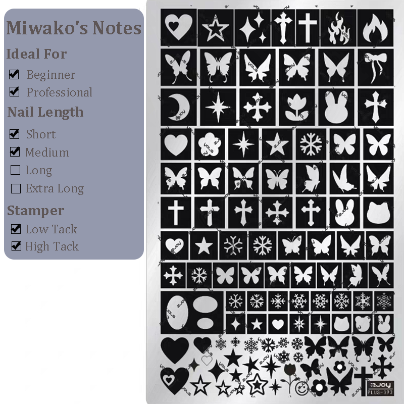 Cute Collage Stamping Plate - Korean style Nail Art for DIY Manicure Salon Design Supplies Tools