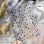 Stickers with Rhinestones - Pre-set Gems Cross Self-Adhesive Gothic Dark Romance Decals for Nail Art Decoration