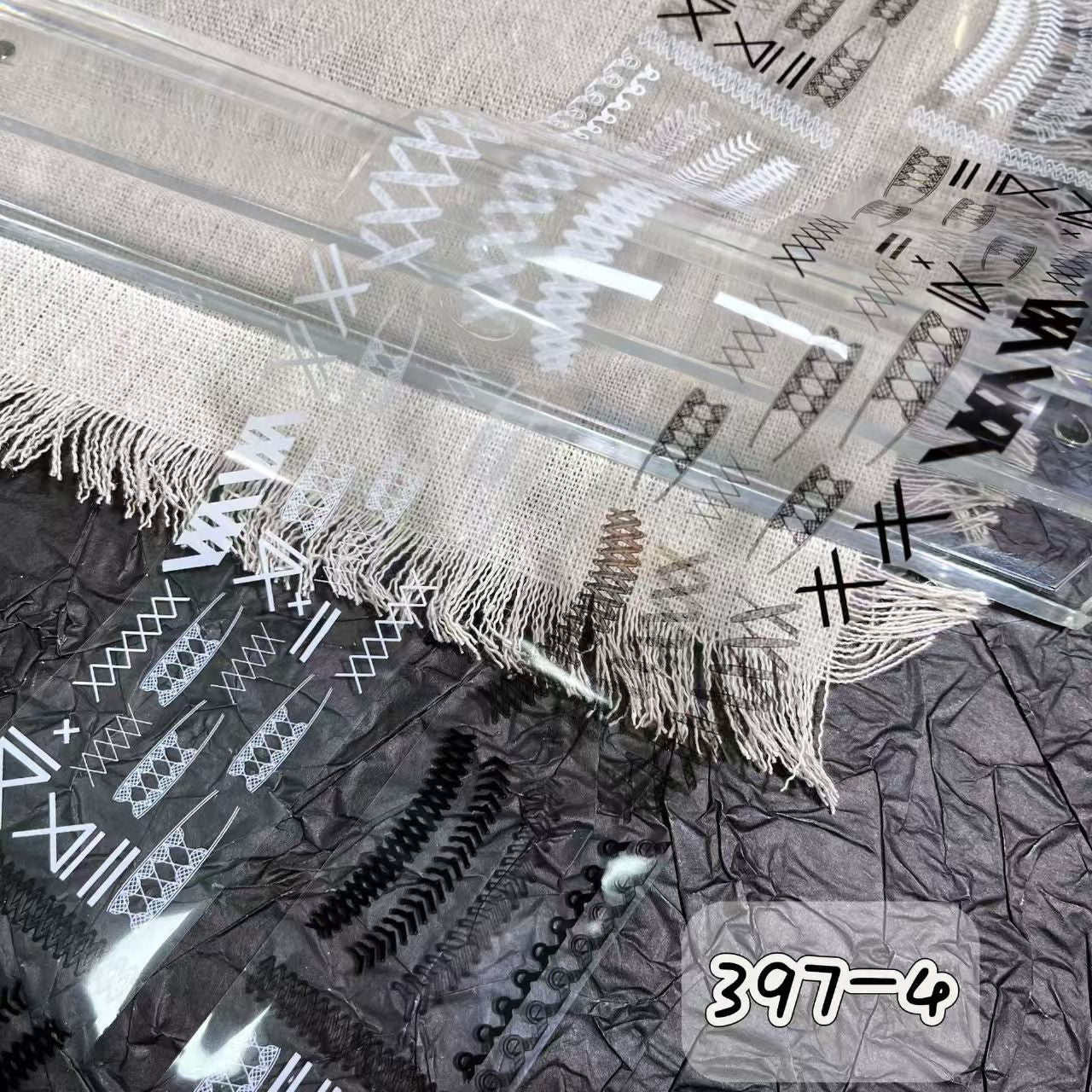 Black + White Foil Transfer - Bow Flower Butterfly Ribbon Nail Art Transparent Background Decals for DIY Decorations Supplies Design