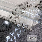 Black + White Foil Transfer - Bow Flower Butterfly Ribbon Nail Art Transparent Background Decals for DIY Decorations Supplies Design