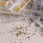 Punk Charm - 6-Grid Metallic Alloy Cone Studs Rivet Beads Nail 3D Art Accessories Easy-to-Apply for Beginner Professional Creative Eye-Catching Manicures