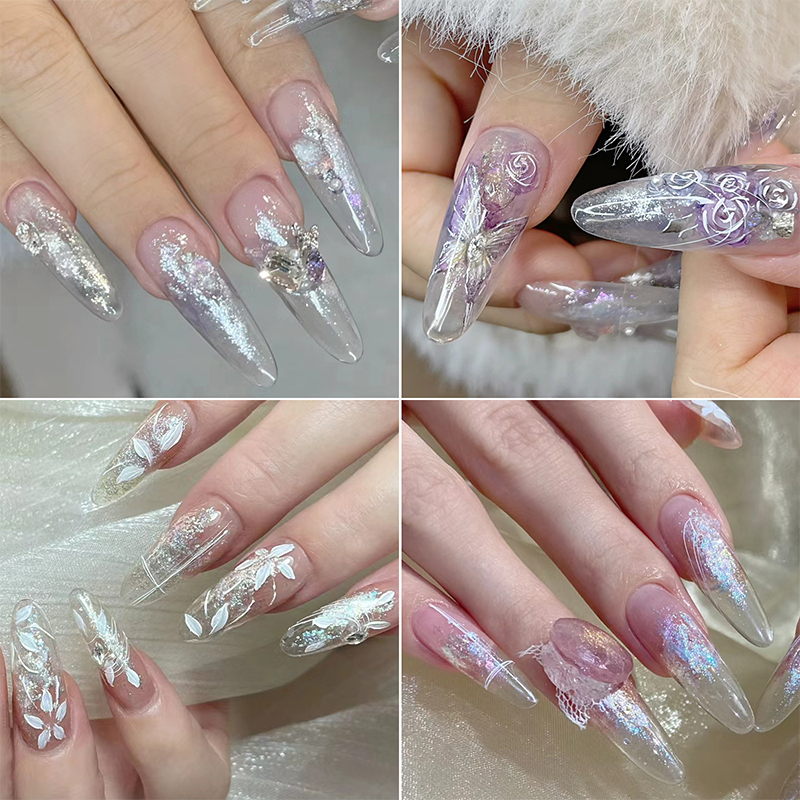 Glitter Mud for Beginner Professional-6 Colors Solid Foil Pigment Reflective Charm Fairy Dust Powder Flakes for Nails