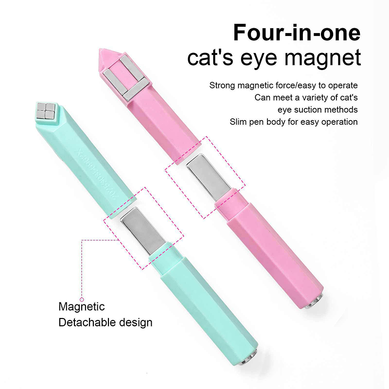 Nail Magnet for Beginner Professional - 4 in 1 Multifunctional Cat Eye Magnet Tool for Nail Art