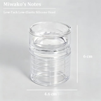 Rotatable Nail Art Stamper for Beginner Professional- 40mm Clear Silicone Stamping Jelly with Scraper, Adjustable Pattern Size for DIY Salon, French Tip