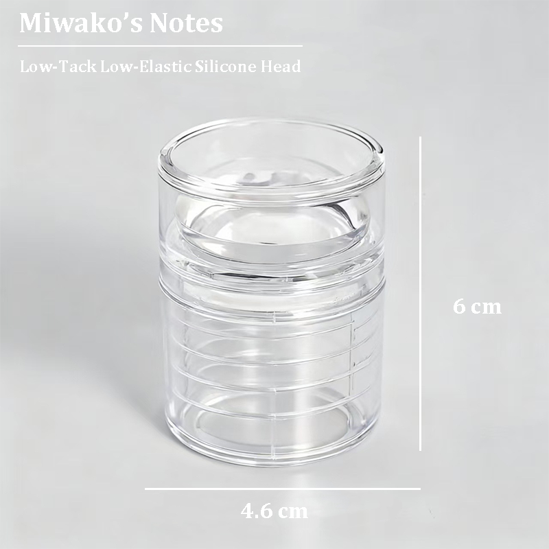 Rotatable Nail Art Stamper for Beginner Professional- 40mm Clear Silicone Stamping Jelly with Scraper, Adjustable Pattern Size for DIY Salon, French Tip