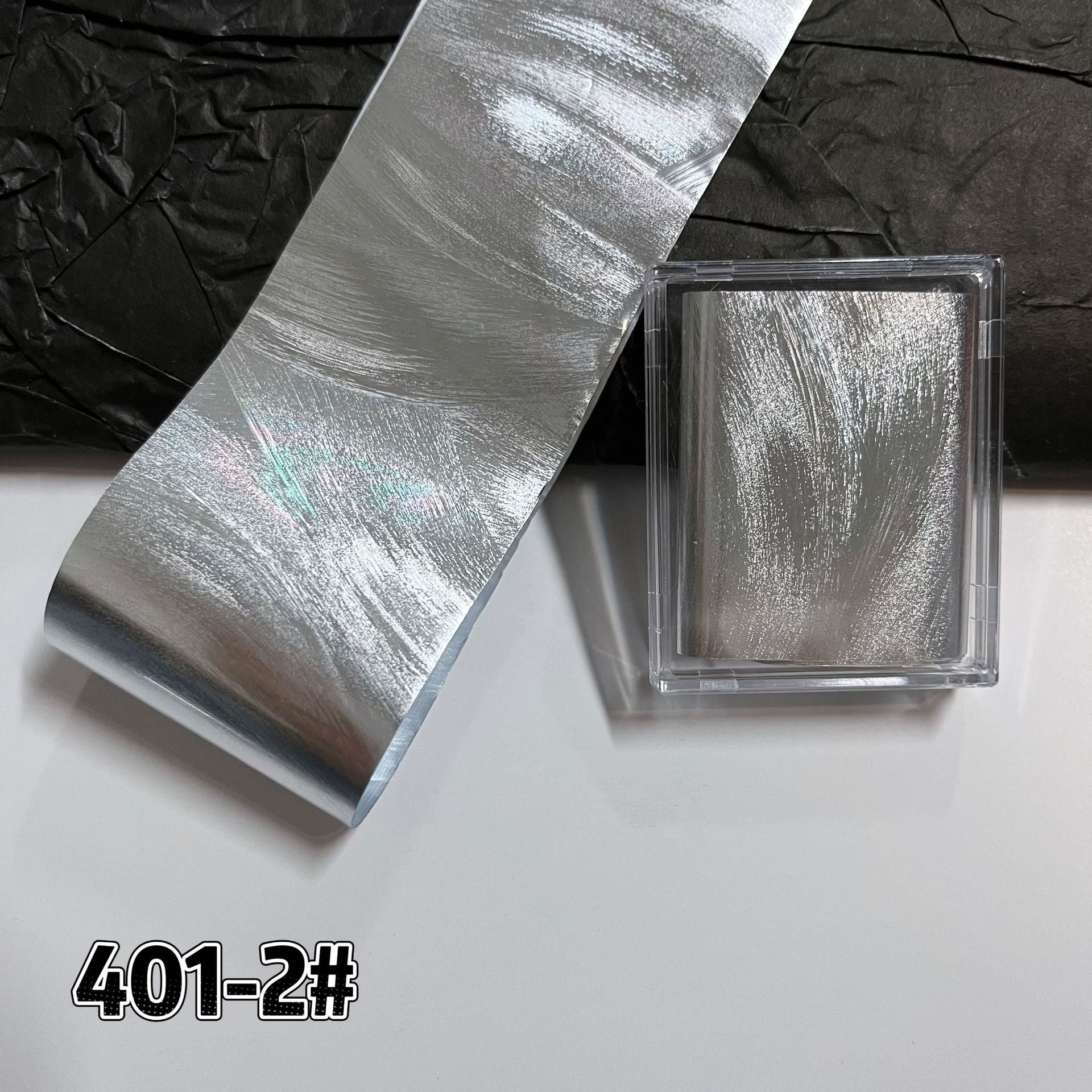 Ripple Foil Transfer - 1 Roll with Box Seashell Wave Nail Art Metallic Laser Colorful Prints Decals for DIY Decorations Supplies Design