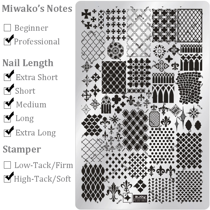 Cute Style Plaid Stamping Plate- Star Heart Bow Apple Flower Collage Nail Art for DIY Manicure Salon Design Supplies Tools