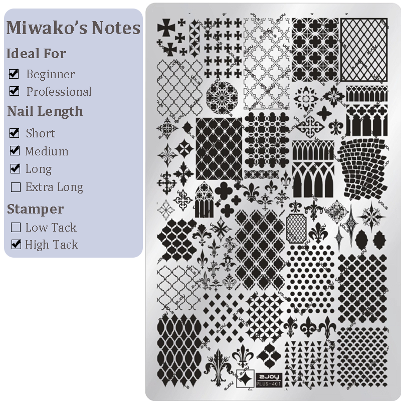 Cute Style Plaid Stamping Plate - Star Heart Bow Apple Flower Collage Nail Art for DIY Manicure Salon Design Supplies Tools