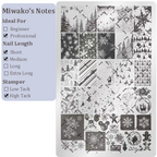 Christmas Stamping Plate - Snowflake Bell Reindeer Tree Nail Art for DIY Manicure Salon Design Supplies Tools