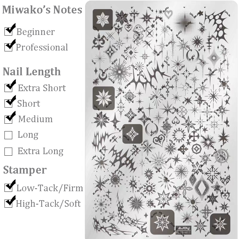 Star Stamping Plate - Zodiac Galaxy Pentagram Starburst Nail Art for DIY Manicure Salon Design Supplies Tools