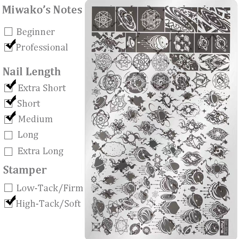 Star Stamping Plate - Zodiac Galaxy Pentagram Starburst Nail Art for DIY Manicure Salon Design Supplies Tools