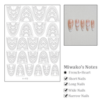 French Tips Stencils - French Tips with Lace Star Heart Patterns Self-adhesive Reusable Gel Airbrush Nail Guides Decals Templates Stickers Supplies Vinyl for beginners easy DIY Manicure