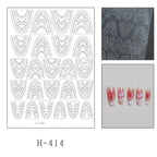Butterfly Guide Stickers - Classic Cute Style Patterns Self-adhesive Reusable Gel Airbrush Nail Stencils Decals Templates Supplies Vinyl for beginners easy DIY Manicure