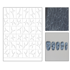 Irregular lines Guide Stickers -  Water Ripple Flame Patterns Self-adhesive Reusable Gel Airbrush Nail Stencils Decals Templates Supplies Vinyl for beginners easy DIY Manicure
