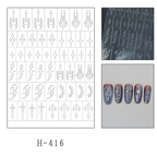 Cross Guide Stickers -  Cute Classic Style Patterns Self-adhesive Reusable Gel Airbrush Nail Stencils Decals Templates Supplies Vinyl for beginners easy DIY Manicure