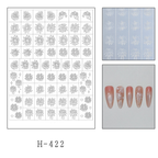 Firework Guide Stickers - Classic Style Patterns Self-adhesive Reusable Gel Airbrush Nail Stencils Decals Templates Supplies Vinyl for beginners easy DIY Manicure