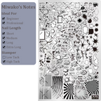 Words Stamping Plate - Gothic Cute Font Text Letter Nail Art for DIY Manicure Salon Design Supplies Tools