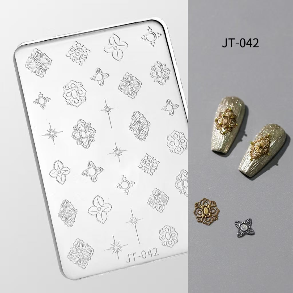 Star Moon Silicone Mold - Shallow Groove for 3D Effect Embossed Stickers, Nail Art Decoration Carving Templates for DIY Precise Pattern