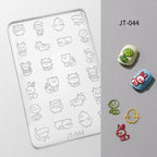 Cartoon Silicone Mold - Shallow Groove for 3D Effect Embossed Stickers, Nail Art Decoration Carving Templates for DIY Precise Pattern