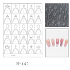 Decorative French Tip Guide Stickers - Cute Style Patterns Self-adhesive Reusable Gel Airbrush Nail Stencils Decals Templates Supplies Vinyl for beginners easy DIY Manicure