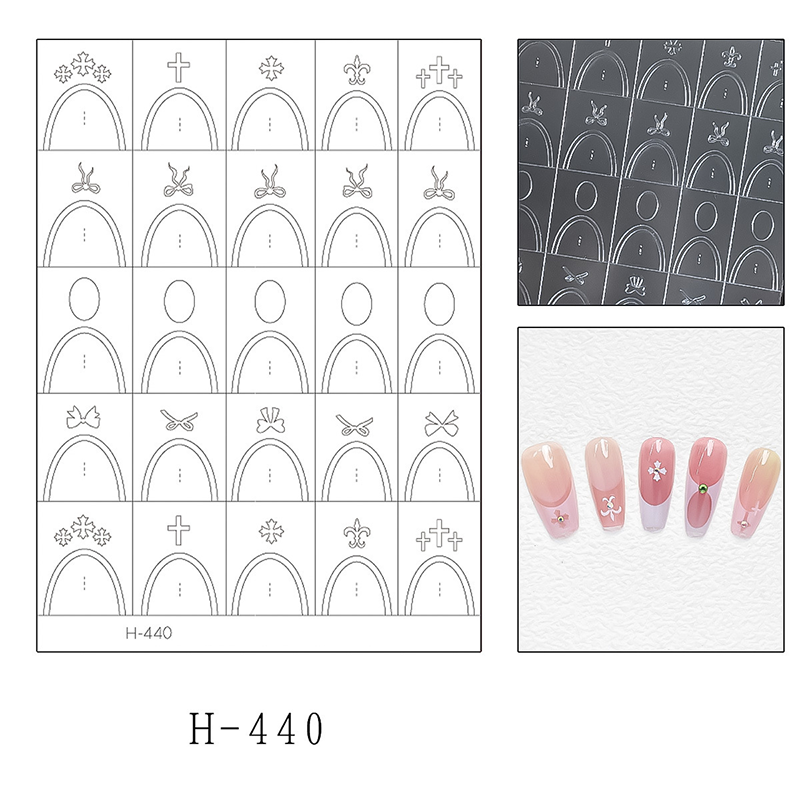 Decorative French Tip Guide Stickers - Cute Style Patterns Self-adhesive Reusable Gel Airbrush Nail Stencils Decals Templates Supplies Vinyl for beginners easy DIY Manicure