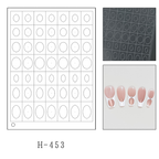 Gem Guide Stickers - Classic Style Patterns Self-adhesive Reusable Gel Airbrush Nail Stencils Decals Templates Supplies Vinyl for beginners easy DIY Manicure