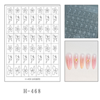 Floral Guide Stickers - Tulip Four Leaf Clover Five Petal Flower Daisy Rose Cute Classic Style Patterns Self-adhesive Reusable Gel Airbrush Nail Stencils Decals Templates Supplies Vinyl for beginners easy DIY Manicure