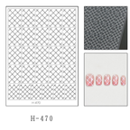 Grid Guide Stickers - Scottish Diagonal Mesh Cute Classic Style Patterns Self-adhesive Reusable Gel Airbrush Nail Stencils Decals Templates Supplies Vinyl for beginners easy DIY Manicure