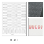 Grid Guide Stickers - Scottish Diagonal Mesh Cute Classic Style Patterns Self-adhesive Reusable Gel Airbrush Nail Stencils Decals Templates Supplies Vinyl for beginners easy DIY Manicure